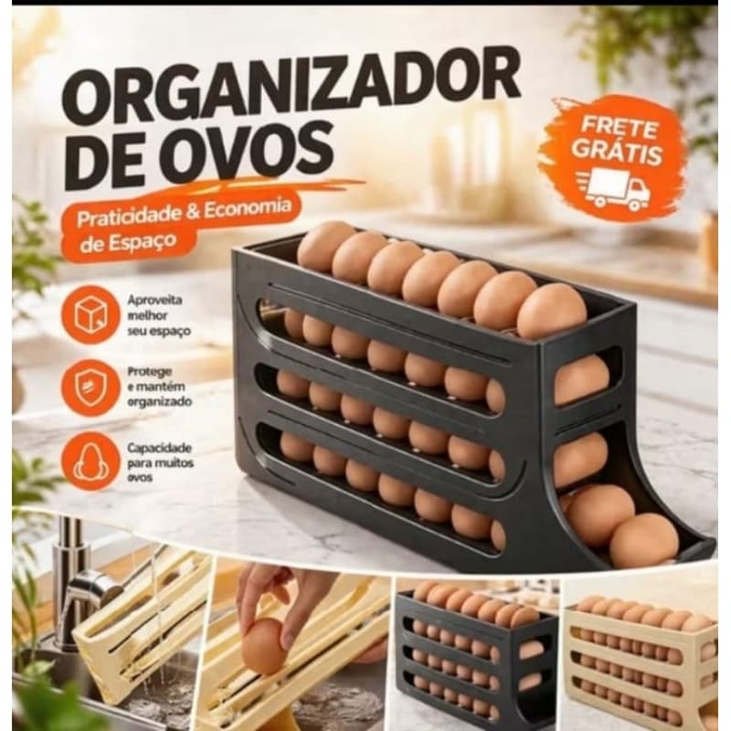 PORTA OVOS ORGANIZADOR - PRATICIDADE E ELEGÂNCIA PARA SUA COZINHA