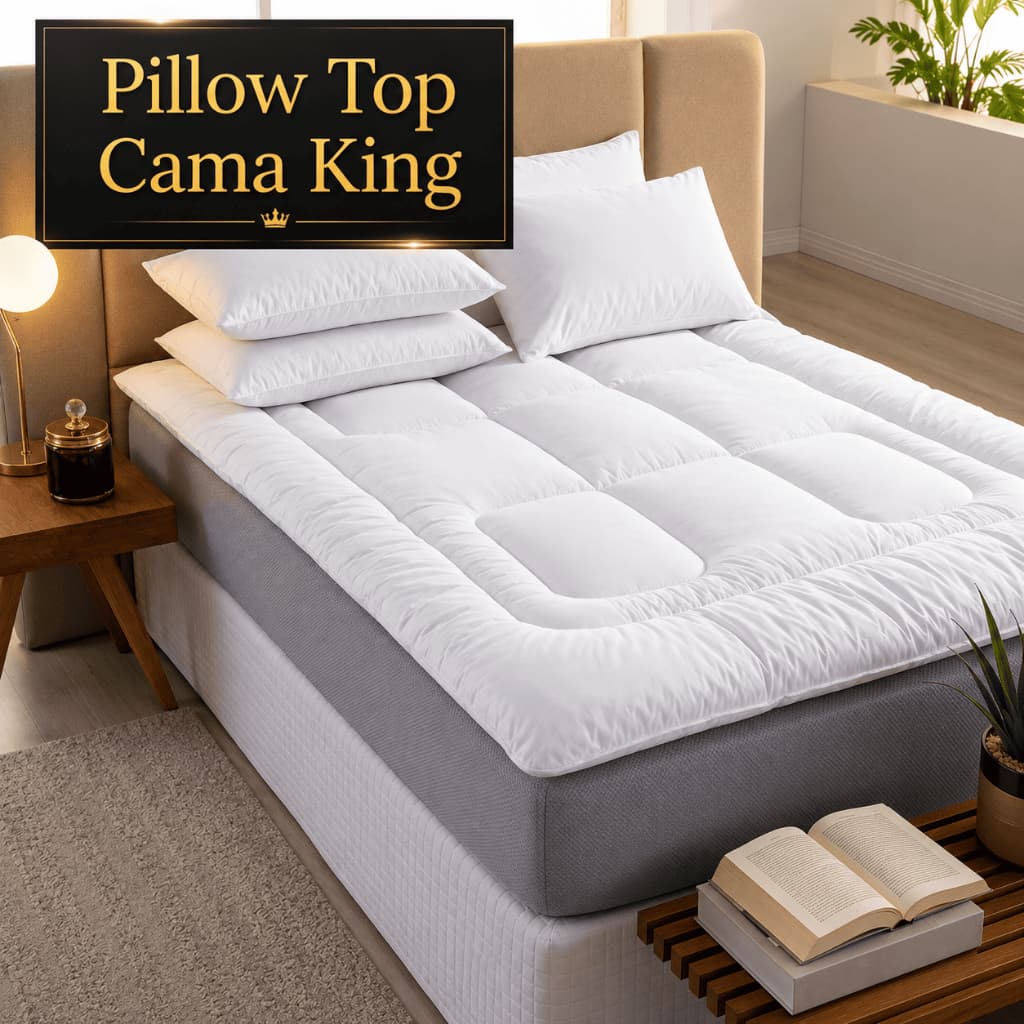 Pillow Top King Manta Siliconada 600g/m² Matelado Ultrassônico Elástico 4 Cantos Micro Percal