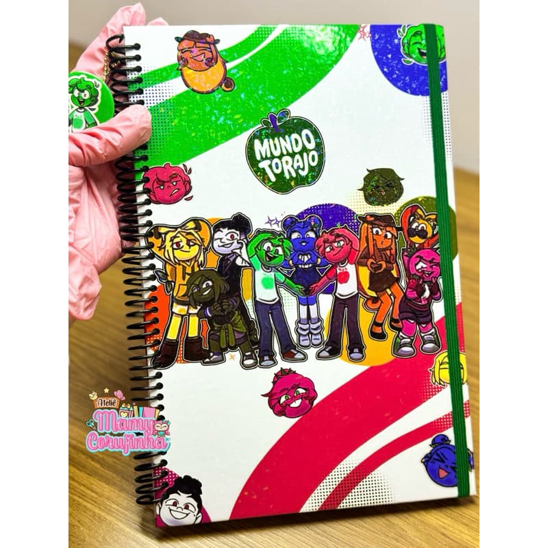 Caderno novo 1 Mat VERDE espiral ! Mundo Torajo , caderno universitário