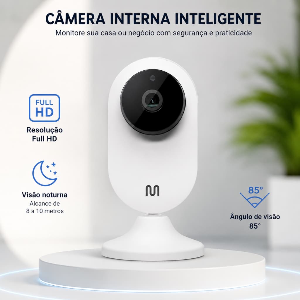 Câmera Segurança Wifi 360° Full Hd Se241 Multilaser