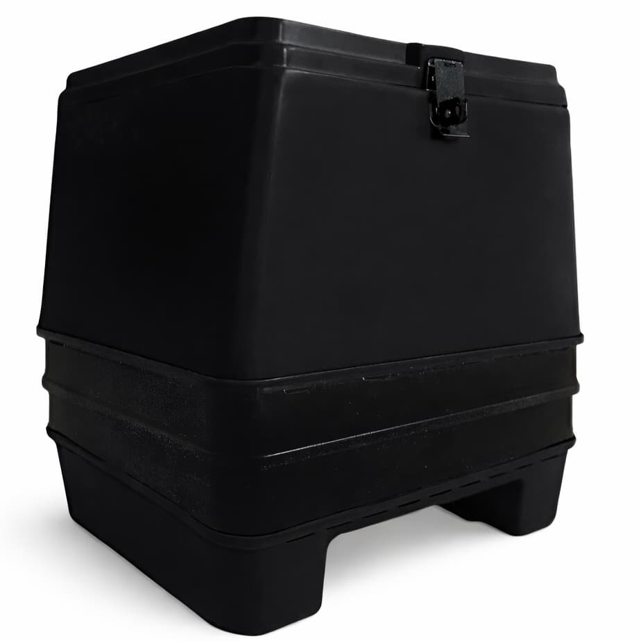 Baú Moto Omega MN3 126L Preto Bauleto para Motoboy Delivery Motofrete