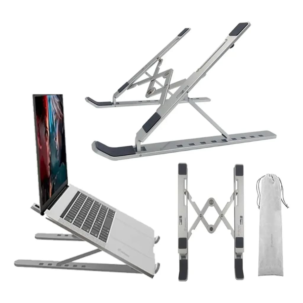 Suporte Notebook Alumínio Ajustável Dobrável 11'' a 17'' Antiderrapante