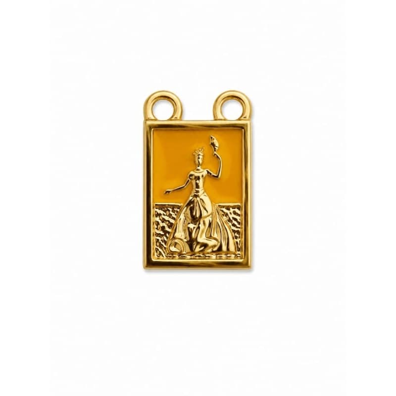 Pingente Metálico Oxum Dourado para Guia, Colar e Pulseira – 1 Unidade