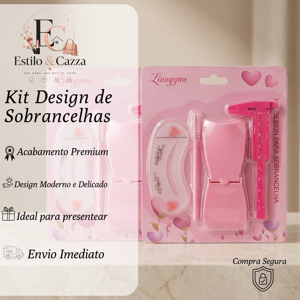 Kit Design de Sobrancelhas Completo 4 em 1