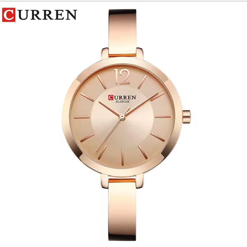 Relógio Feminino Curren De Quartzo À Prova D'água Pulseira De Aço Inoxidável Presente de Luxo