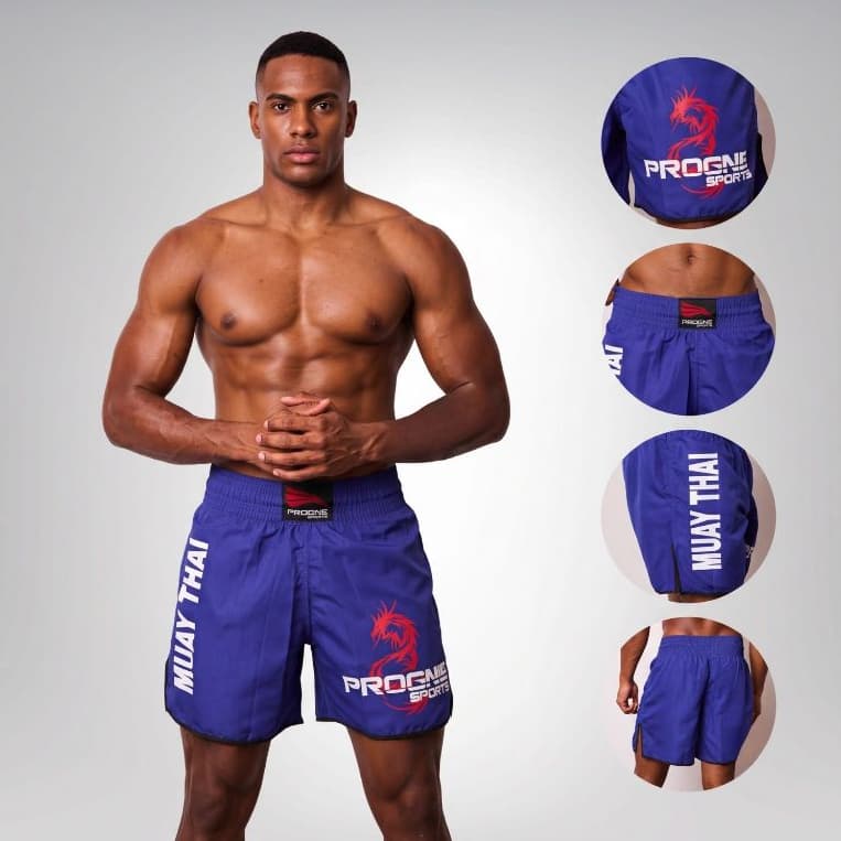Shorts Muay Thai Masculino Vermelho para Luta Artes Marciais