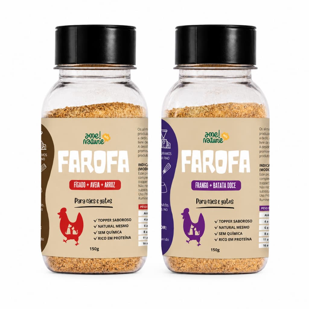 KIT Com 2 Saborizante Pet 100% Natural para ração Cachorro e gato Sabor Frango - filé e figado