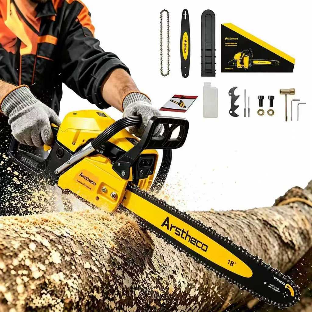 Motosserra a Gasolina 58cm³ (cc) Polegadas 18’/20'/22'/24' Profissional Corte Rápido Madeira