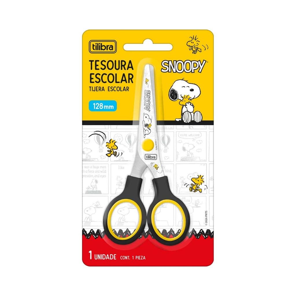 Tesoura Escolar Snoopy Colorida - Tilibra
