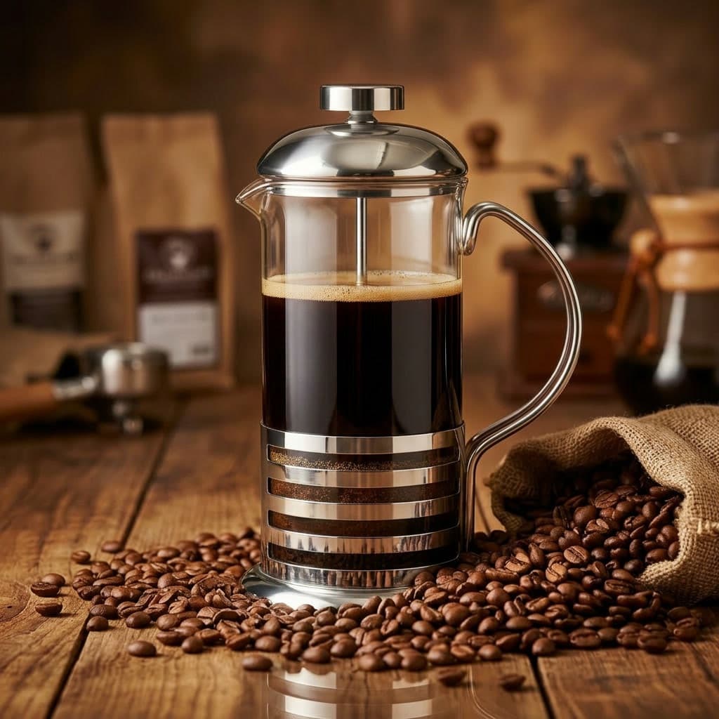 Cafeteira Prensa Francesa Café Fácil Inox e Vidro 350ml - Faz Café e Chá  Prática e Moderna