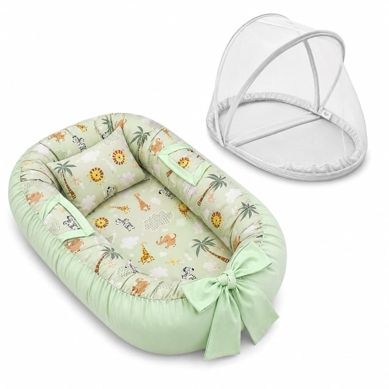 Ninho Redutor de Berço + Mosquiteiro Várias Estampas