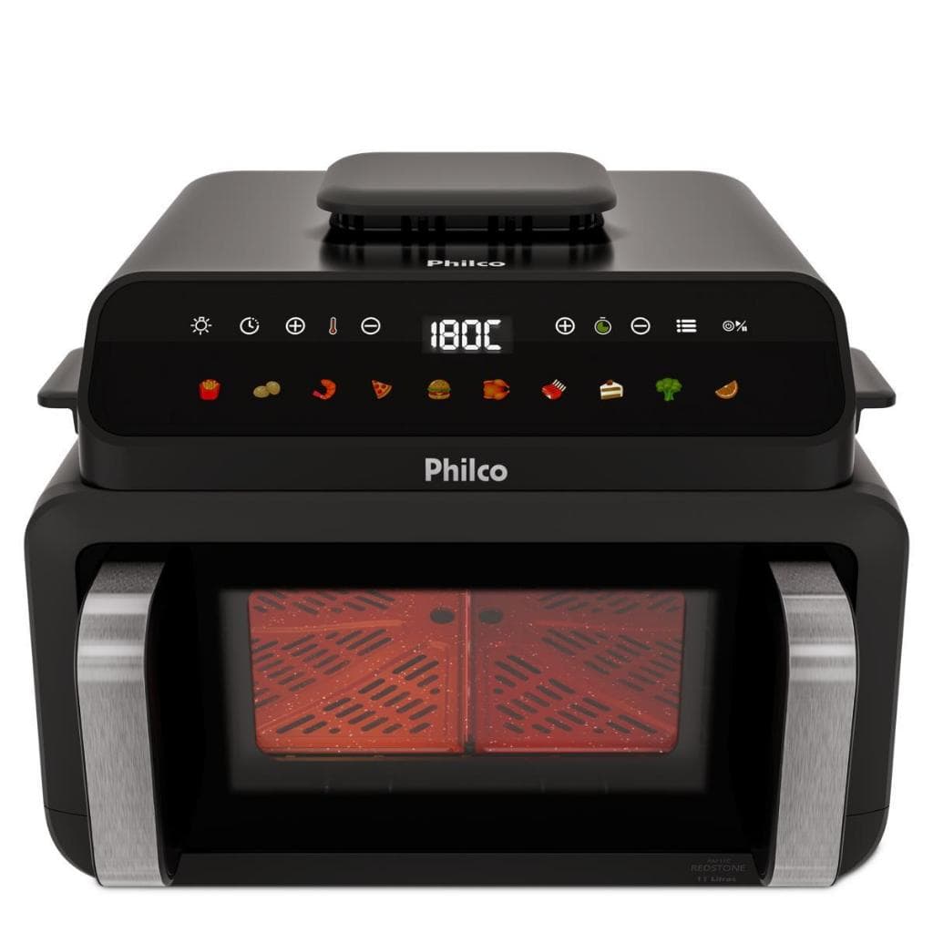 Fritadeira Air Fryer Philco Paf11C Preto Com Acabamento Em Inox - 220V