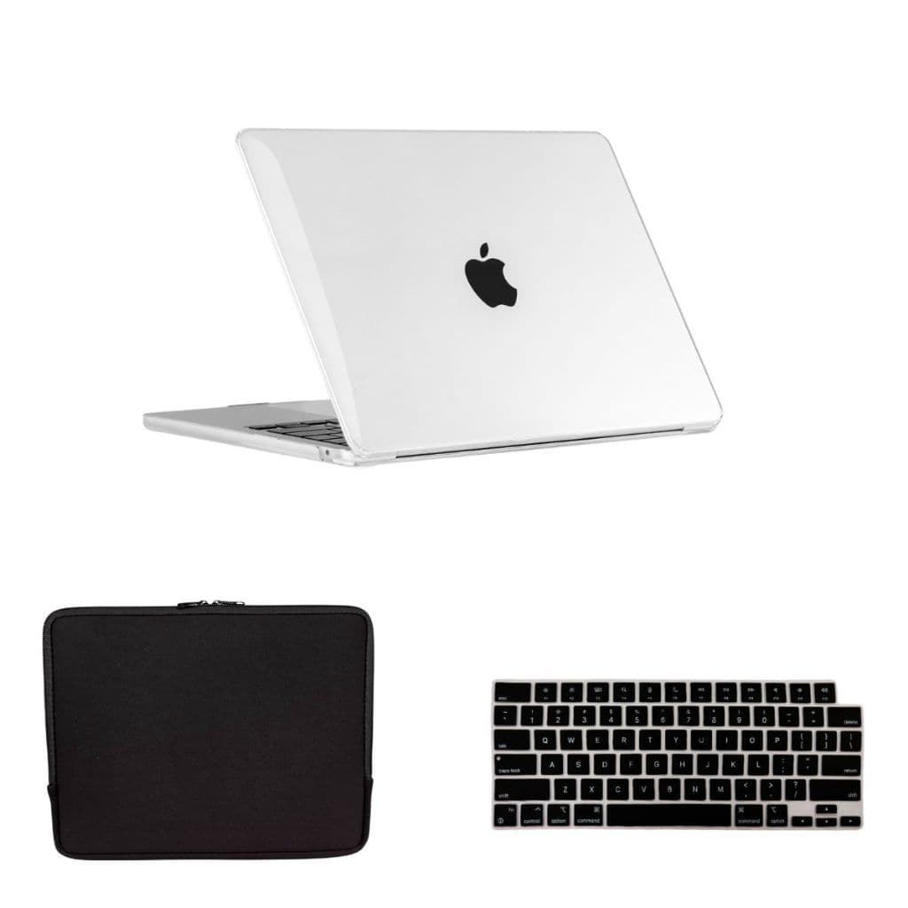 Kit Case Para MacBook Air 13,6 M2 M3 M4 M5 A2681 A3113 A3240 A3449 + Bag + Protetor de Teclado