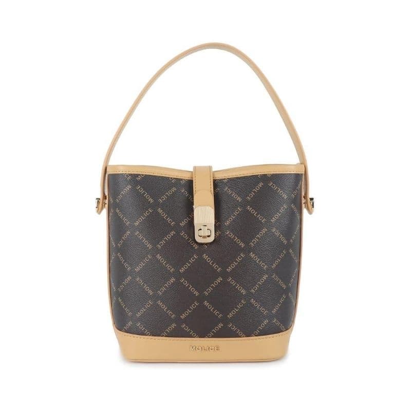 Bolsa Feminina Molice Monogram Vintage Bucket Com Alça Transversal