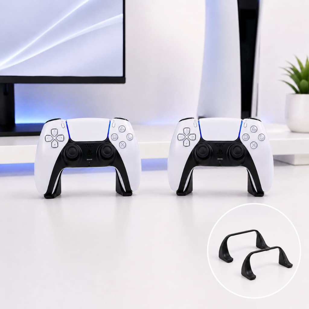 2 Suportes Para Controle Playstation Ps5 Invisível Discreto Organizador para Mesa Setup Gamer