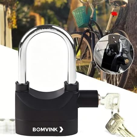 Cadeado de alarmecom Corpo Alongado Para Moto Bike Portão Porta Loja Segurança