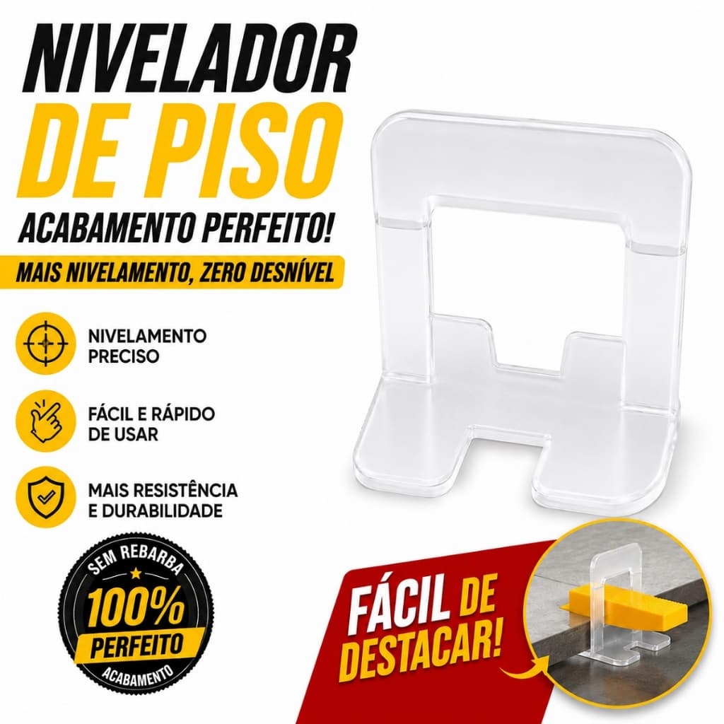 50 Peças Niveladores Para Porcelanato E Cerâmica Uso Prático 2mm