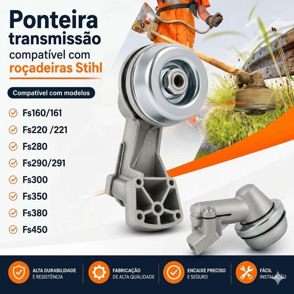 Ponteira Transmissão Completa Para Roçadeiras Stihl Fs160 Fs220 Fs280 Fs290 Fs300 Fs310