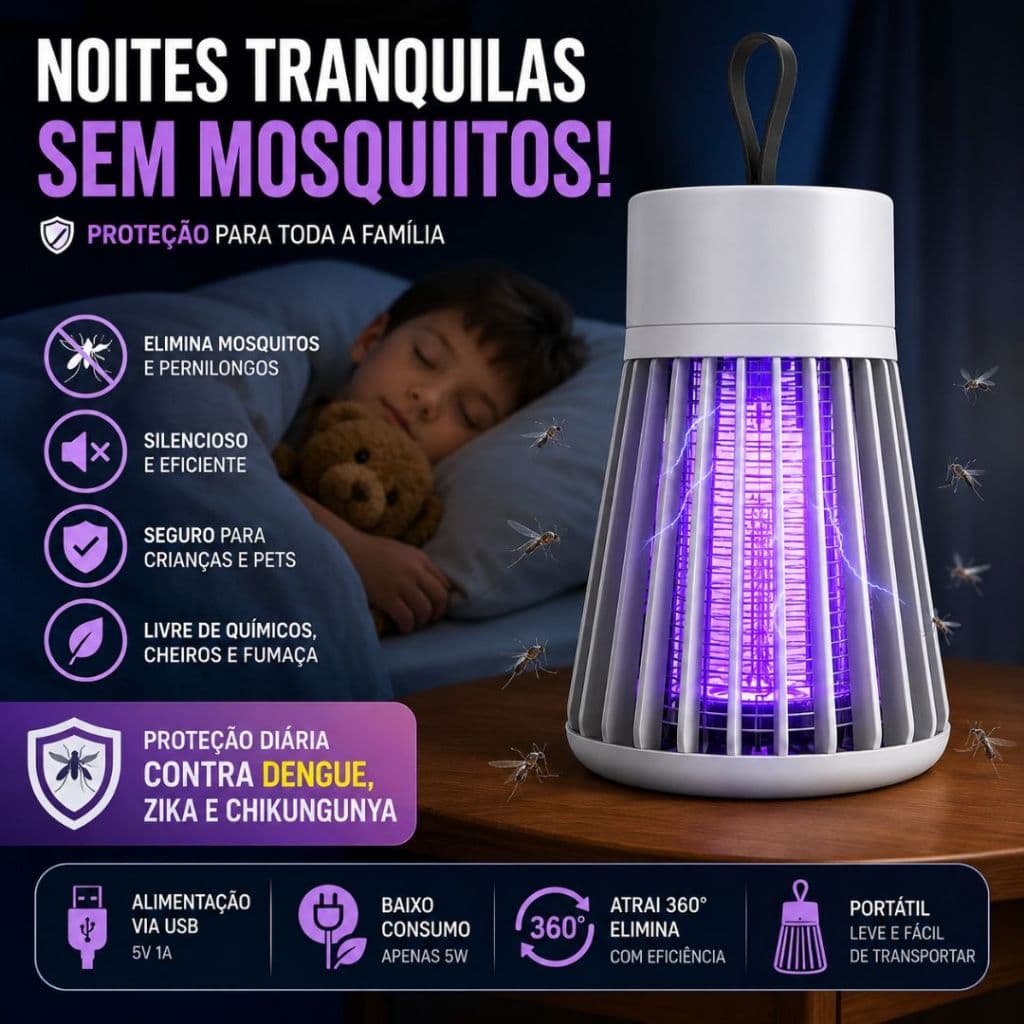 Luminária elétrica anti-mosquito | Led UV armadilha de mosquito | sem radiação
