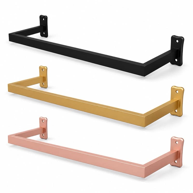Arara para Roupas Dourada Luxo 1m – Suporte Premium para Loja, Quarto ou Closet