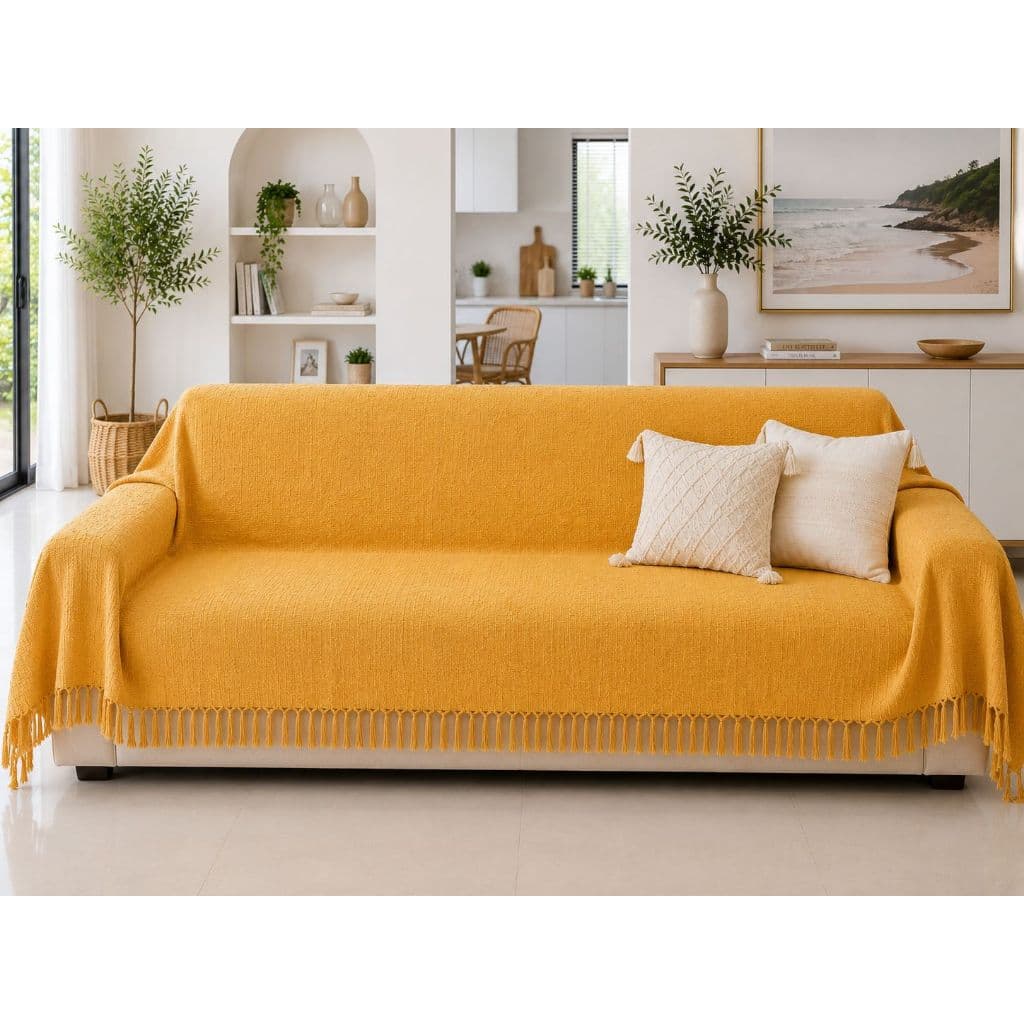 Manta Para Sofá Gigante 4,00 x 1,70 Algodão Macio Protetora Decorativa Luxo