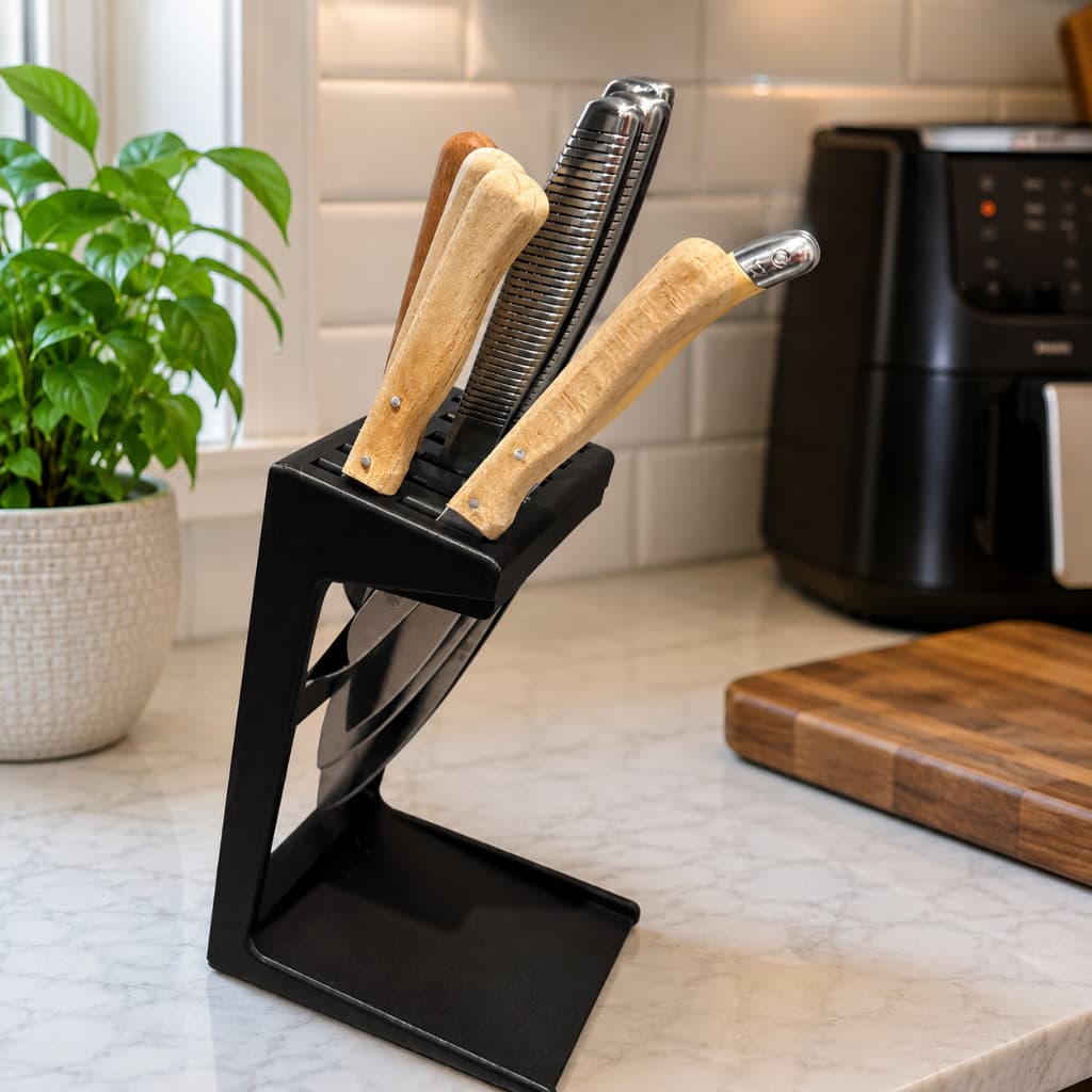Suporte para Facas de Cozinha Porta Facas Organizador de Bancada Resistente Elegante