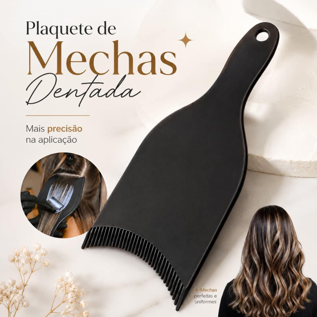 Plaquete Dentada Para Mechas Luzes Reflexo Profissional Cabeleireiro