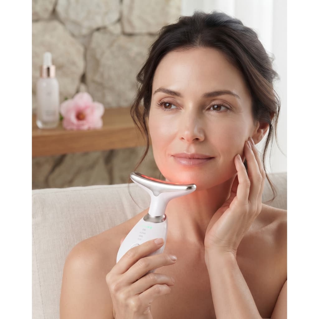 Massageador Facial B-Max BM-C075 Original Antirrugas Lifting LED Therapy Aparelho de Facial Papada Pescoço