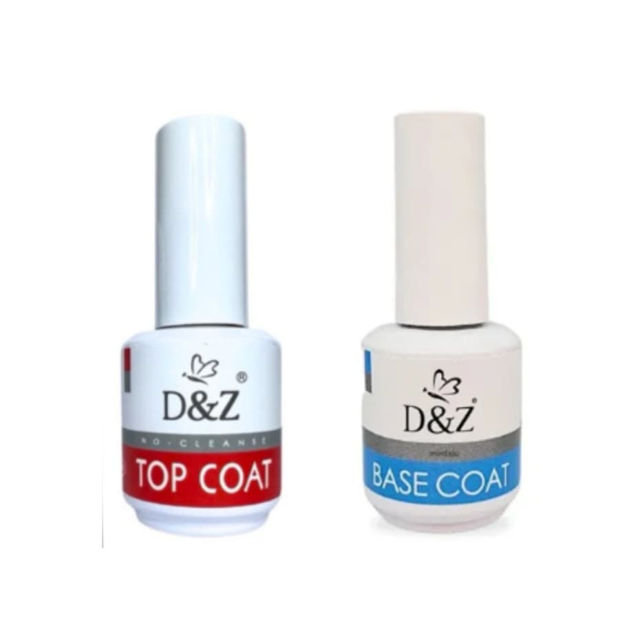 Kit Top Coat+Base Coat Para Unha D&Z