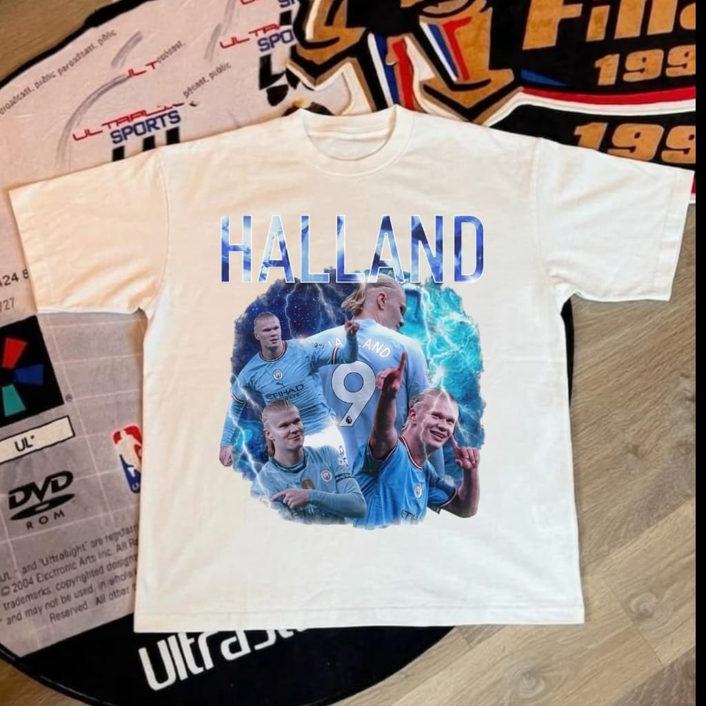 Camiseta Unissex Haaland Jogador Camisa Noruega Estampada Blusa de Algodão
