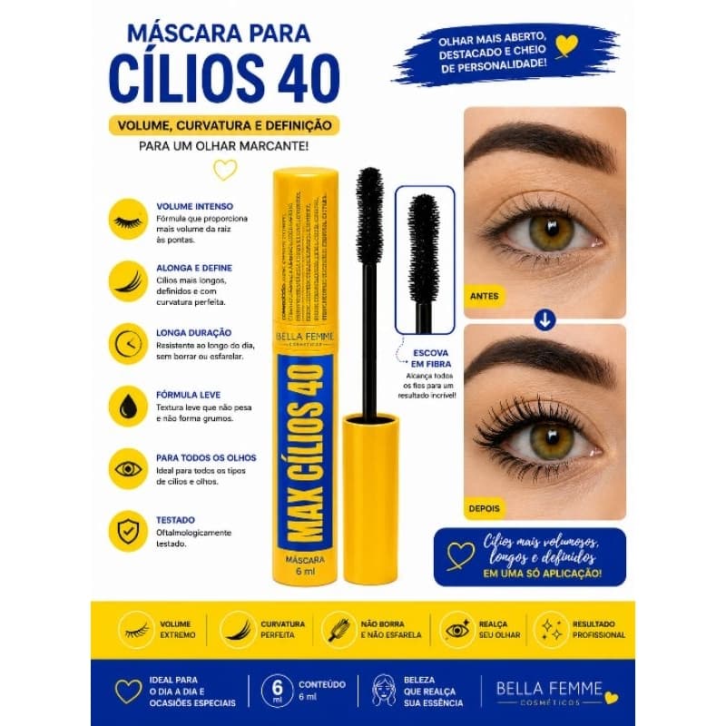 Rimel Máscara para Cílios Max Cílios 4D Super Volume Bella Femme
