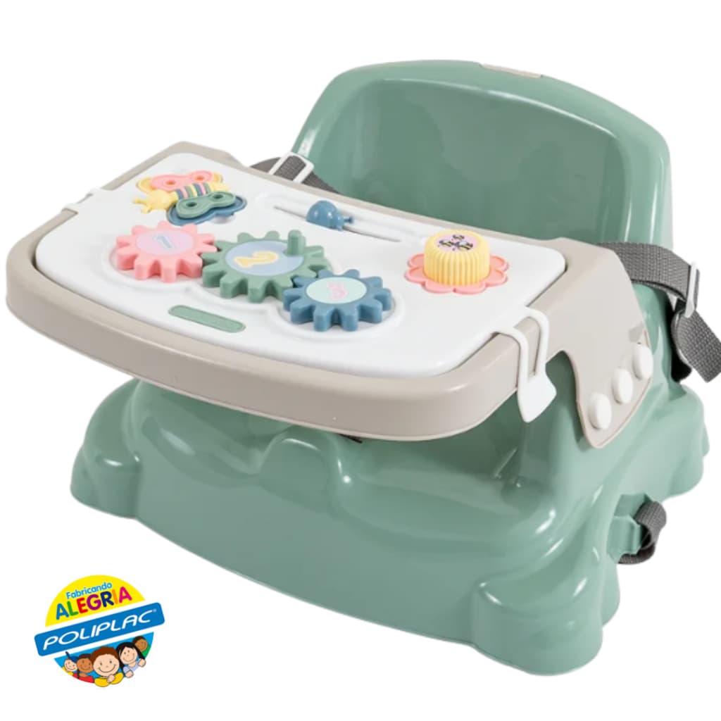 Cadeirinha de Alimentação Infantil Picolor Verde – Poliplac | Até 25 kg | Meninos e Meninas