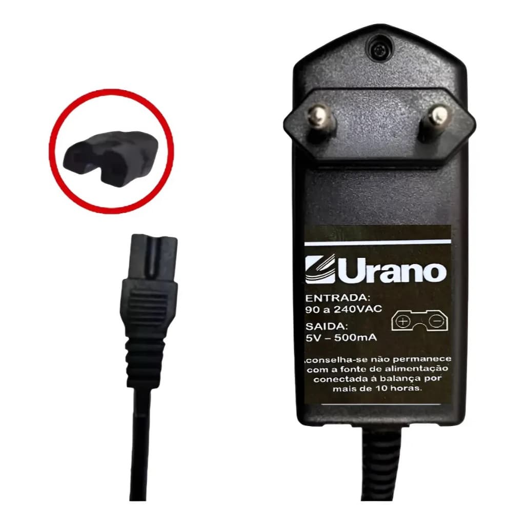 Fonte Carregador Balança Urano 5v 500ma Modelo Novo