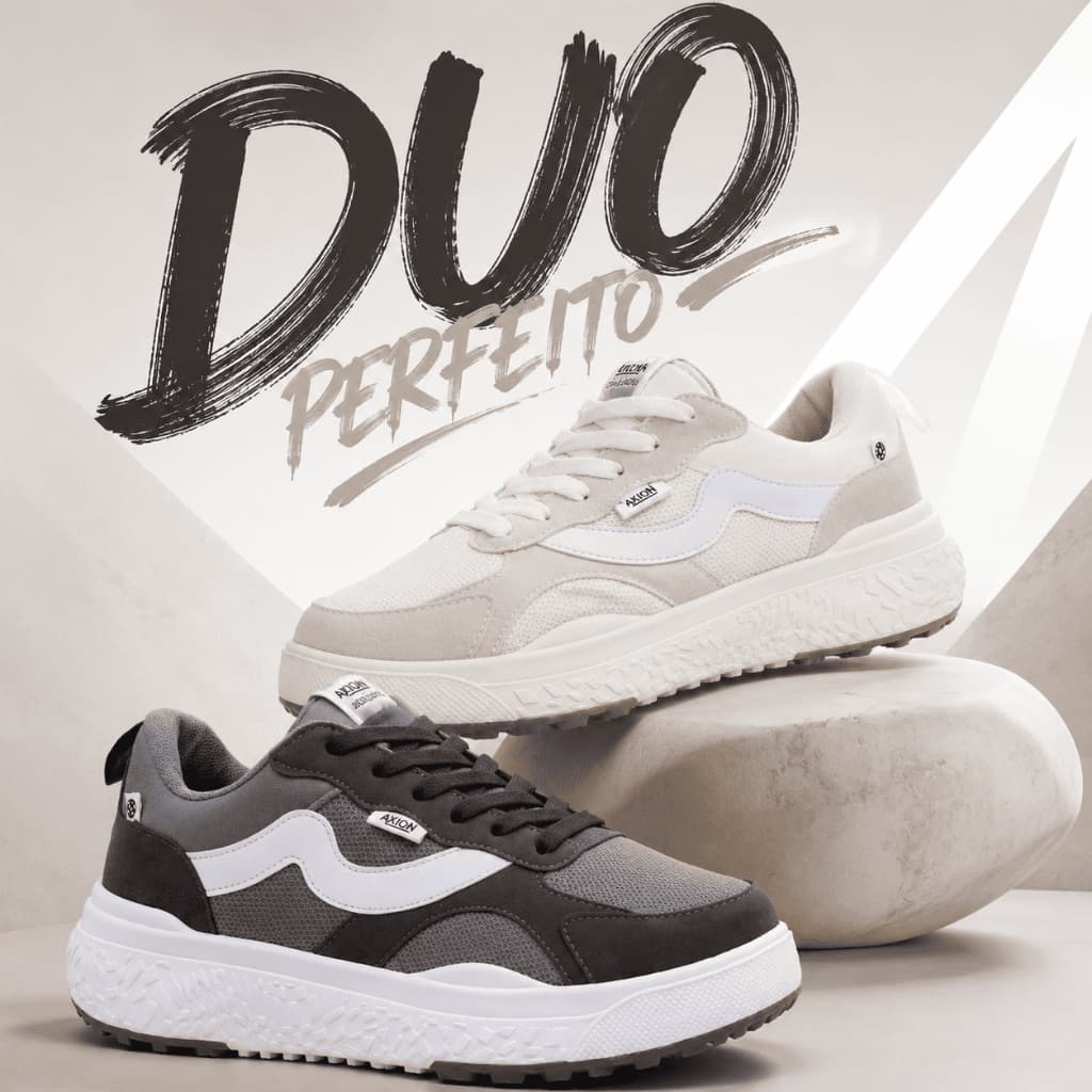 KIT 2 PARES Tênis Masculino e Feminino Streetwear Plataforma Casual Conforto Macio Leve Oferta 34/43