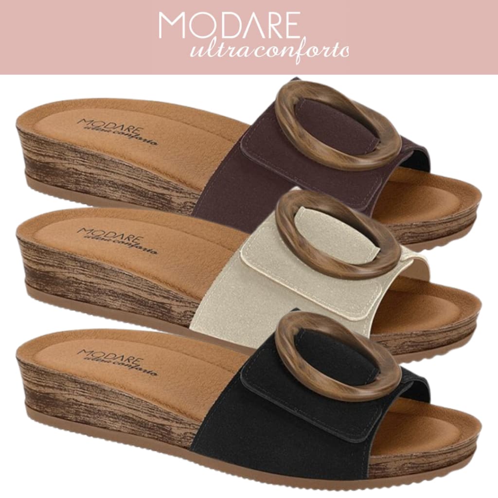 Tamanco Modare Ultraconforto Chinelo Feminina Papete Original 7230.102
