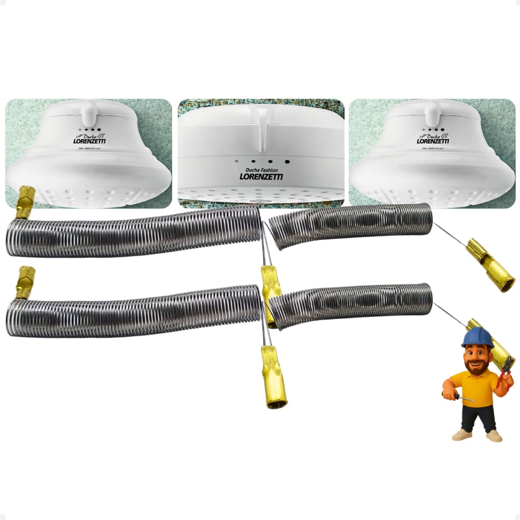 Kit 2 Resistência Chuveiro Bella Ducha 4 Temperaturas / Ducha Fashion 6800w 220v Sem Suporte