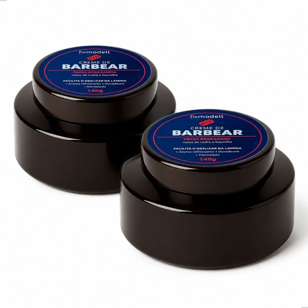 Kit 2 Un Creme De Barbear 140g Menthol Mentolado Refrescante Cedro Baunilha Perfume Masculino