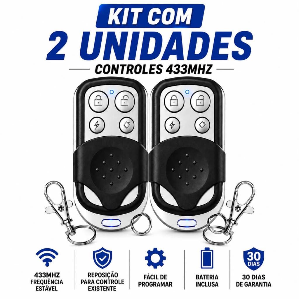 KIT 2 CONTROLE DE PORTÃO AUTOMATICO CONTROLE PARA ABRIR PORTÃO