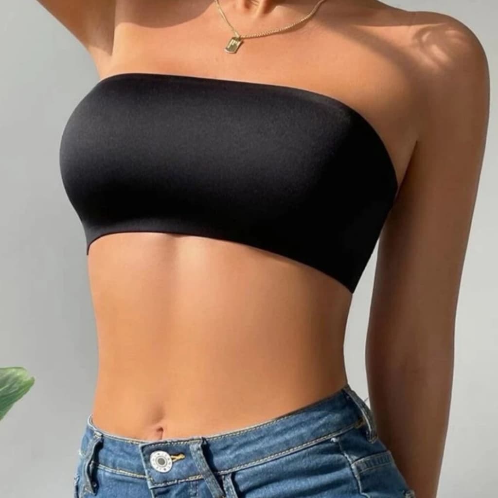 Top Faixa Feminino Básico Moda Verão