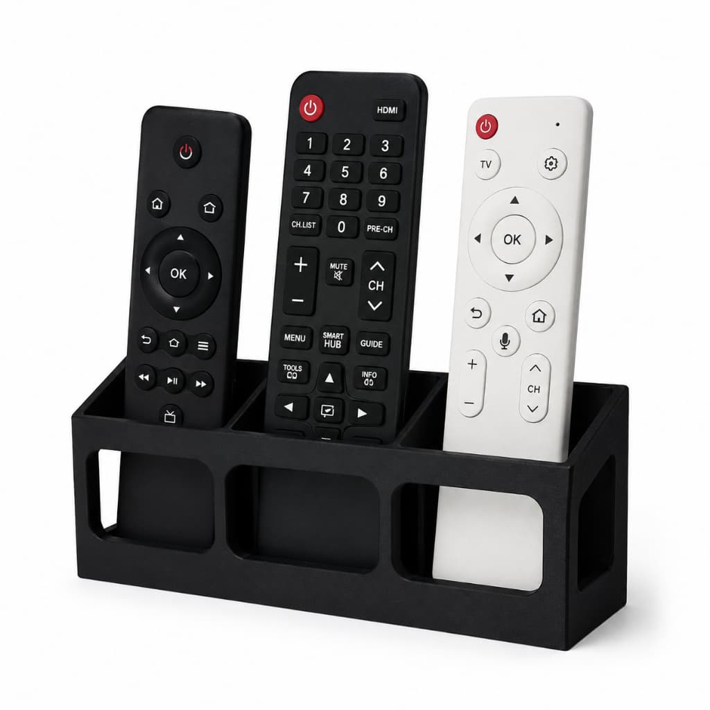 Suporte Porta Controle Remoto Parede Base Triplo Tv Ar
