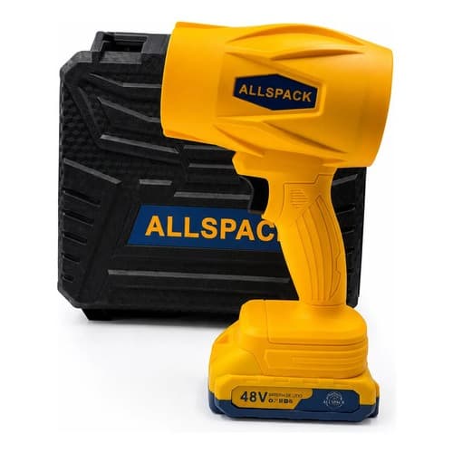 Soprador De Ar Turbo Sem Fio 48V Recarregável 2 Baterias Com Maleta Profissional Para Folhas Poeira E Limpeza