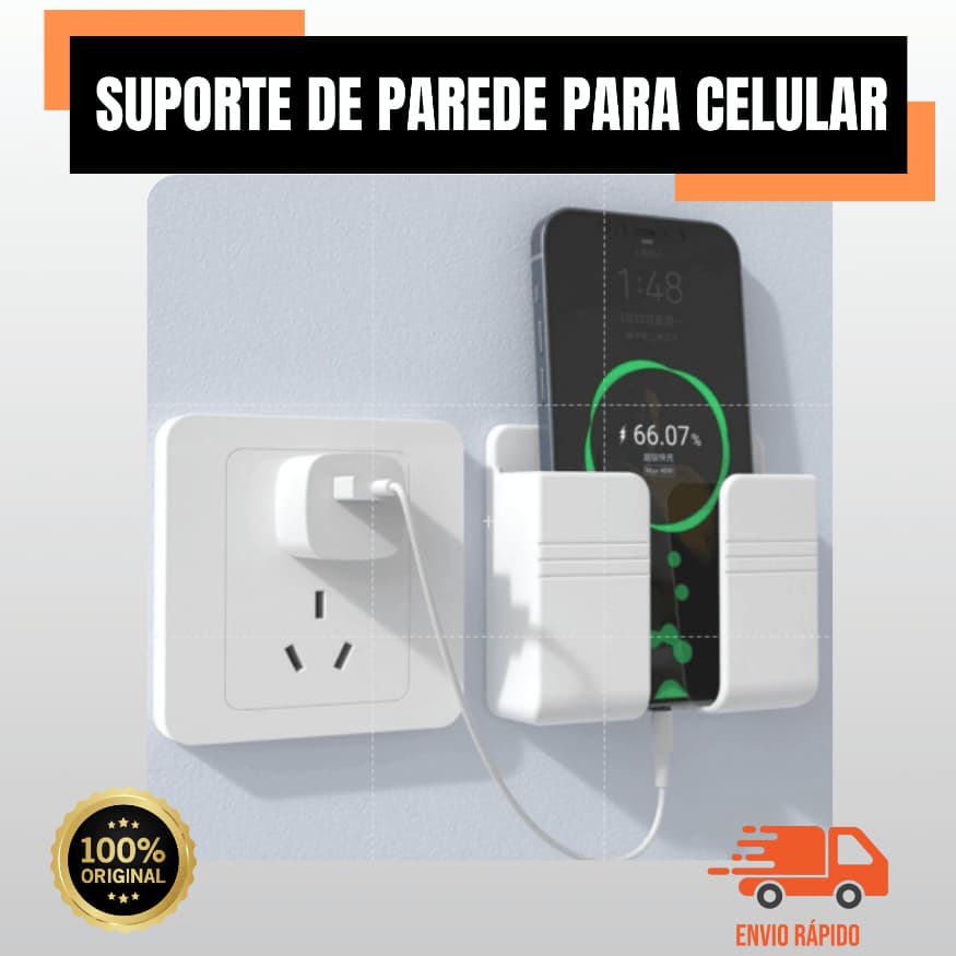 Suporte de Celular Fixação Para Parede De Controle Remoto Com Adesivo