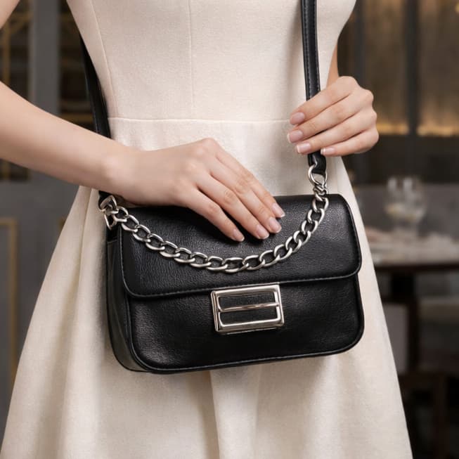 Bolsa Lancamento Mini Bag De Festa Metalizada Porta Celular Couro Sintético Com Corrente Dourado