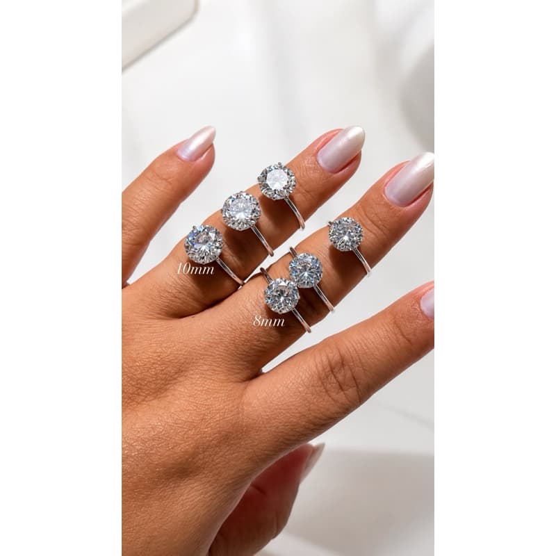 Anel Solitário Virgínia Prata 925 legítima com zircônia/ Feminino/ anel delicado