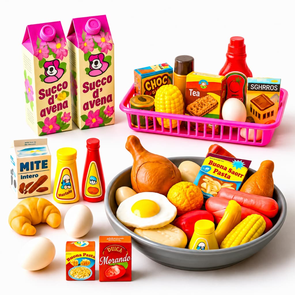 Kit Brinquedos Menina Menino 31 Pç Comidinha Infantil Mercadinho Comidas Panelinha Brinquedo Cozinha
