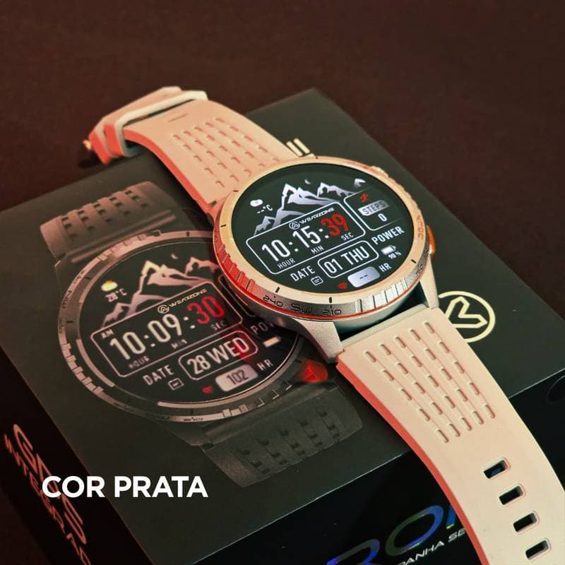 Smartwatch Kron  GPS Integrado AMOLED, Chamadas Bluetooth, 3ATM e 7 Dias de bateria LANÇAMENTO