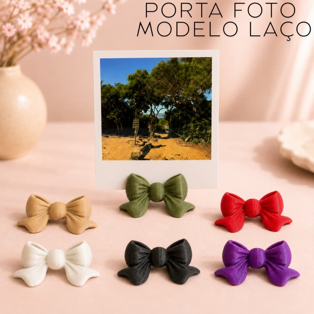 Porta Foto Laço Decorativo – Suporte Para Fotos Polaroid Lembranças e Presentes