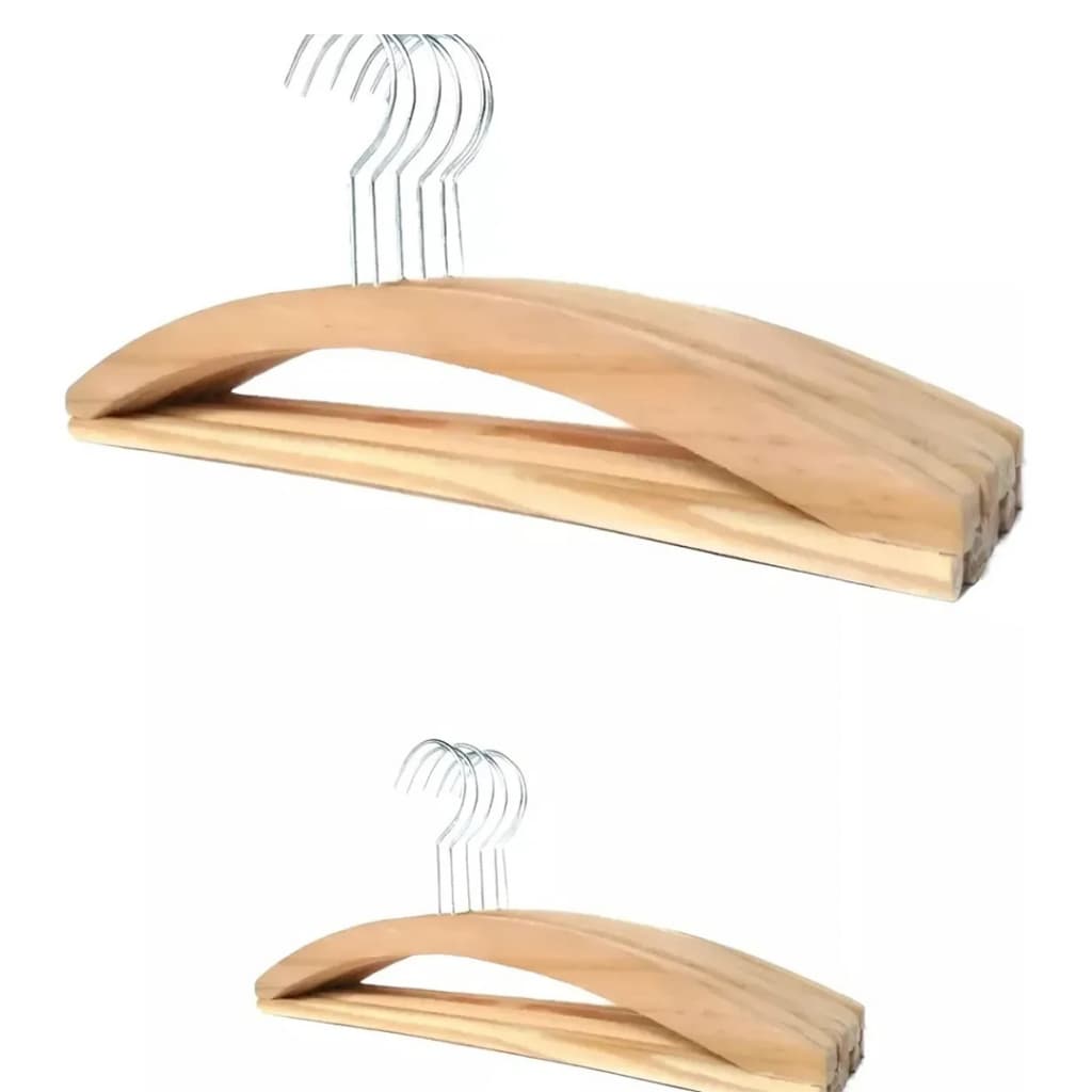 IMPERDÍVEL 9.9 KIT 24 Cabides de Madeira Tintureiro 40cm Adutlo Granel, Haste Firme, Organização