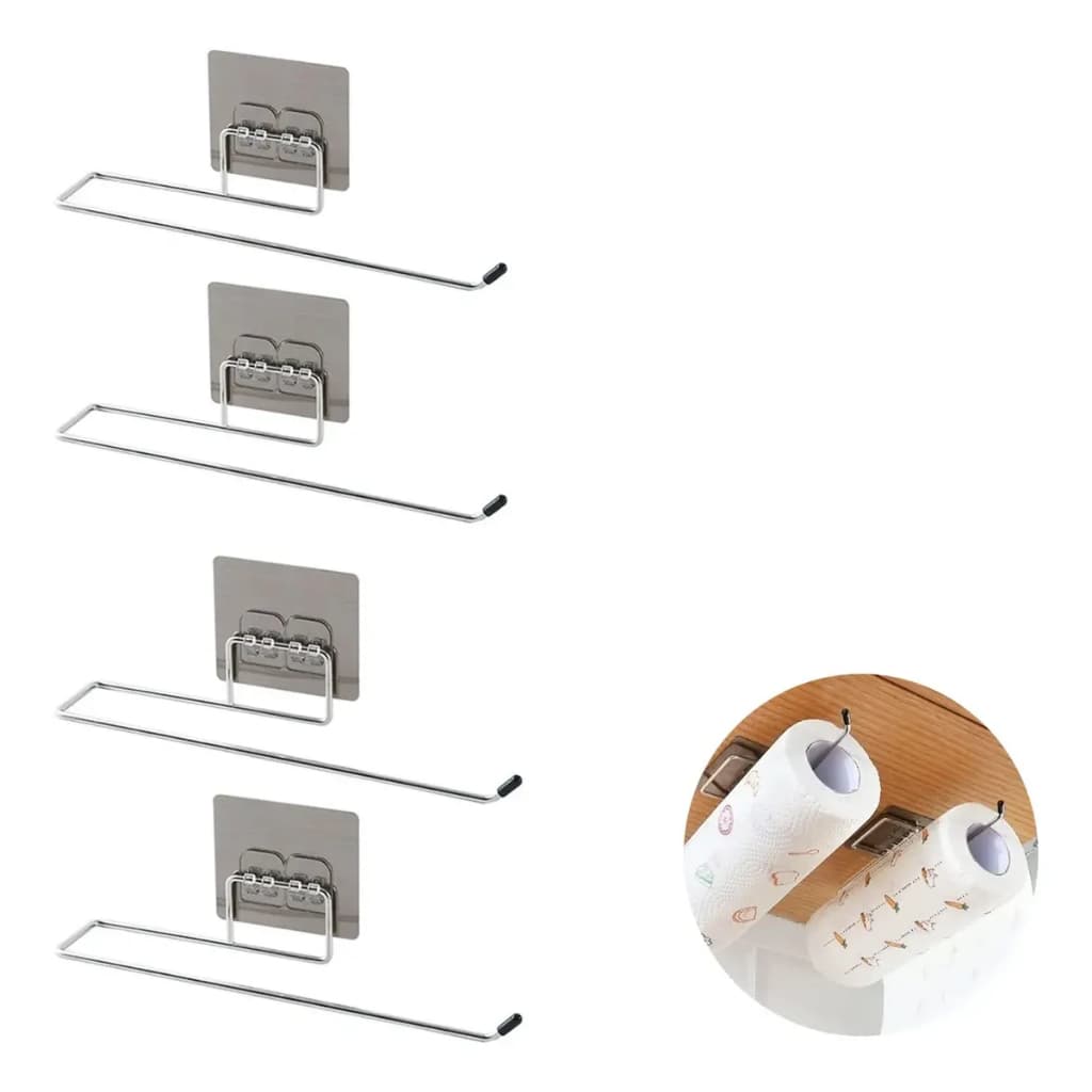 Suporte Adesivo Para Pendurar Papel Toalha E Pano