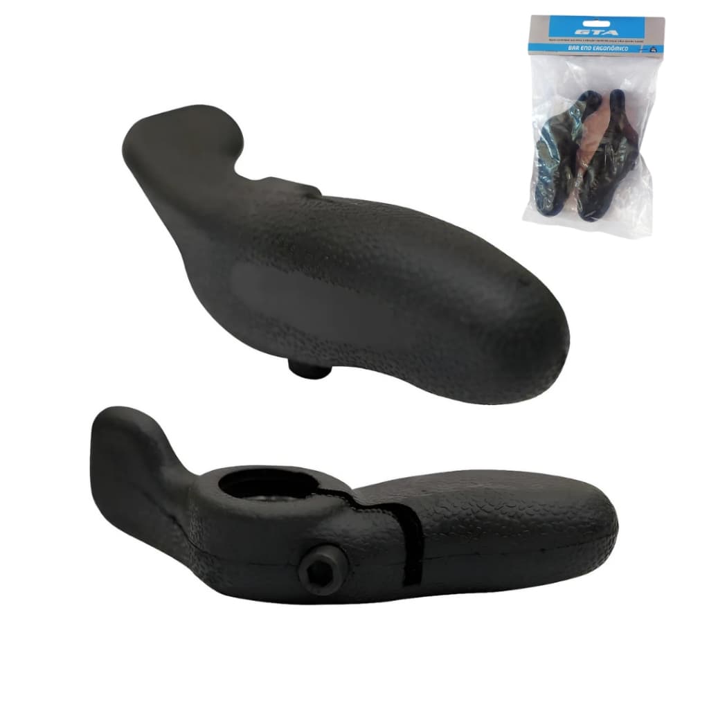 Bar Ends Apoio De Guidão Gta Ergonômico Emborrachado Preto